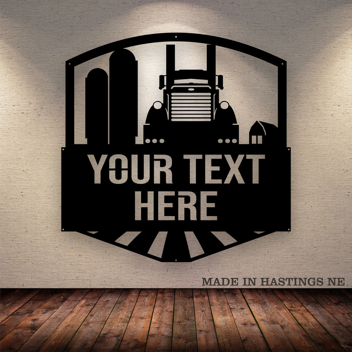 Grain Hauler Peterbilt -  Your Text Here - Metal Sign - Free Shipping