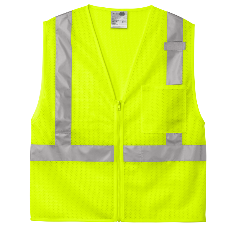 CornerStone® ANSI 107 Class 2 Mesh Zippered Vest - I Like My Hoes Dirty - Excavator