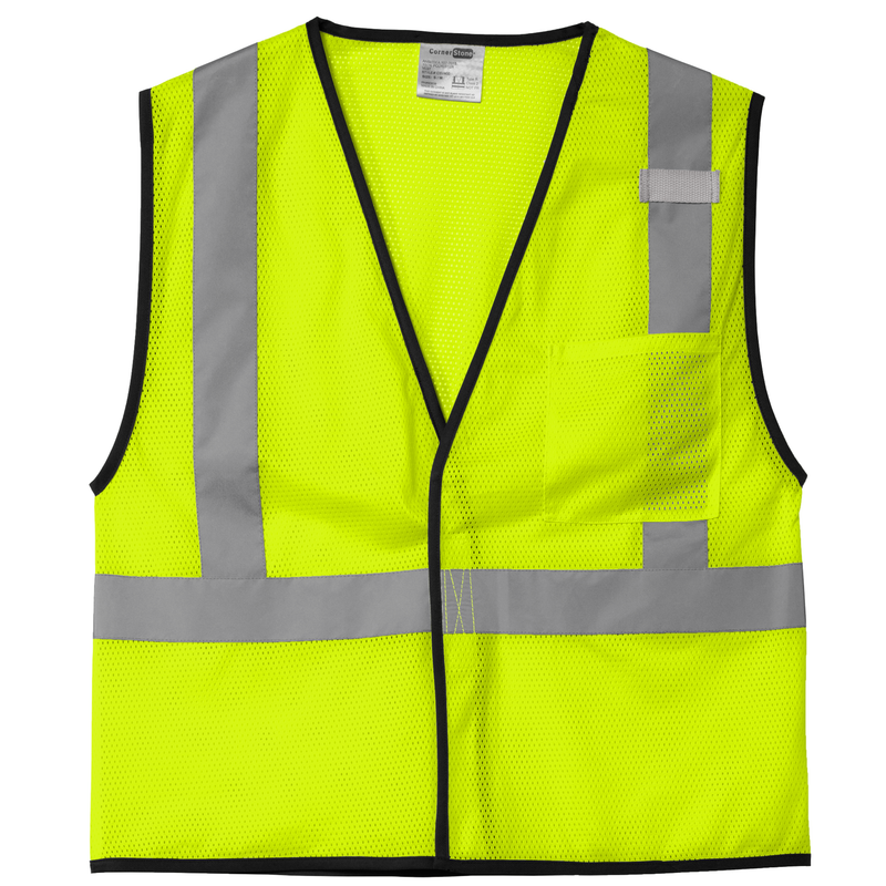 CornerStone® ANSI 107 Class 2 Mesh Zippered Vest - Never Fondled By Trump - Excavator