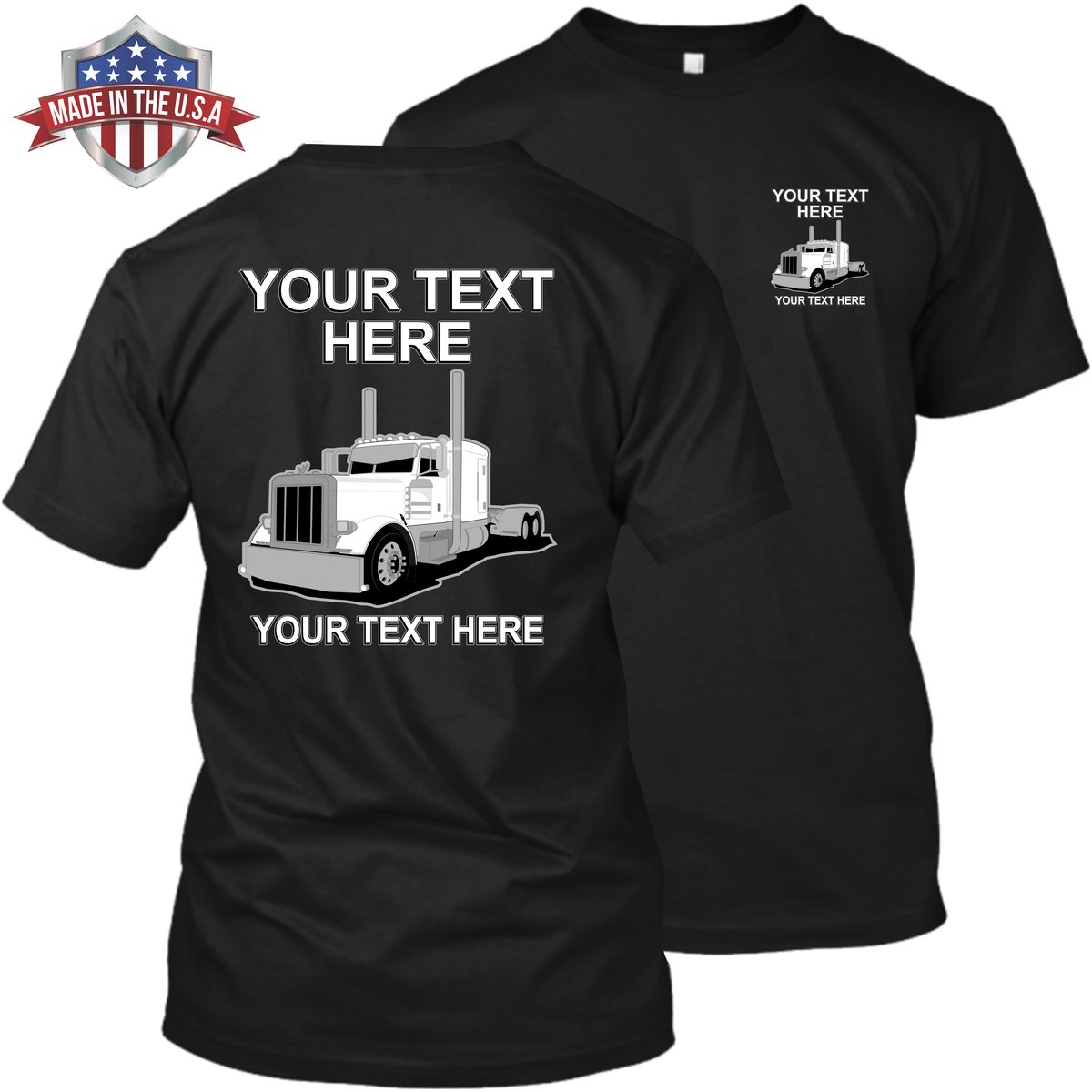 Peterbilt - 5 Pack - Your Text Here Apparel - Customized - Free Shipping - Read the Description