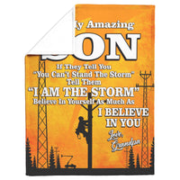 To My Amazing Son - Lineman Blanket - Free Shipping