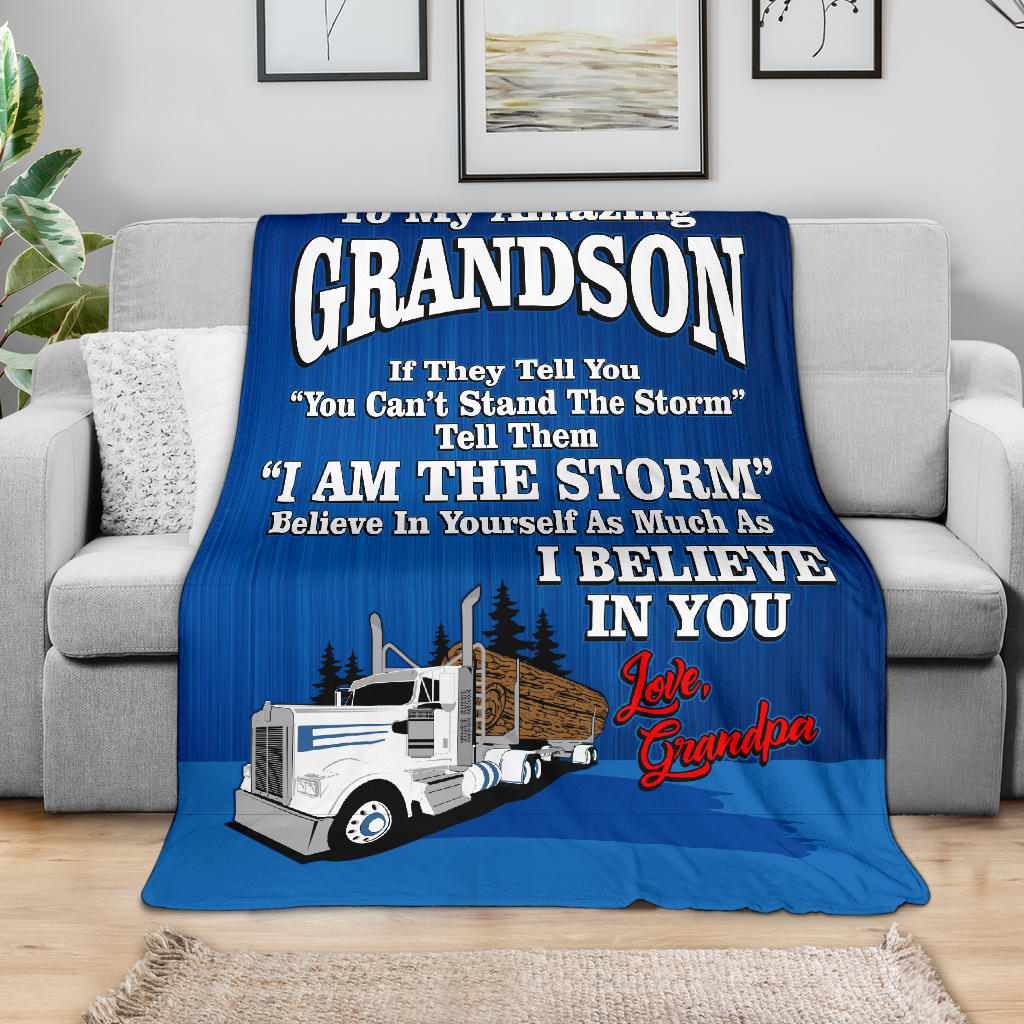 To My Amazing Grandson - Love Grandpa - Log Hauler - Kenworth - Free Shipping