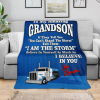 To My Amazing Grandson - Love Grandpa - Flatbed - Peterbilt - Free Shipping