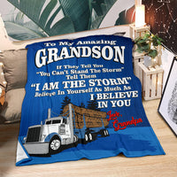 To My Amazing Grandson - Love Grandpa - Log Hauler - Peterbilt - Free Shipping