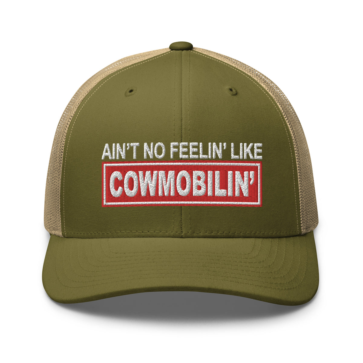 Ain't No Feelin' Like Cowmobilin' - Embroidered Hat - Free Shipping