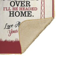To My Line Babe - Storms Over Headed Home - Fleece/Sherpa Blanket - Lineman - Free Shipping