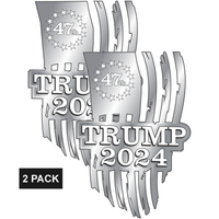 47th - Trump 2024 - Chrome Effect  - PermaSticker - UV Inks - Free Shipping - Installation Video in Description