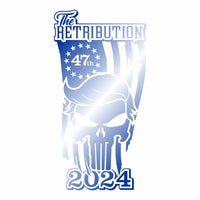 The Retribution - Trump Punisher Skull - 2024 - Vinyl Decal - Free Shipping