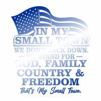 In My Small Town - American Flag Waving - PermaSticker - Free Shipping - Install Video in Description