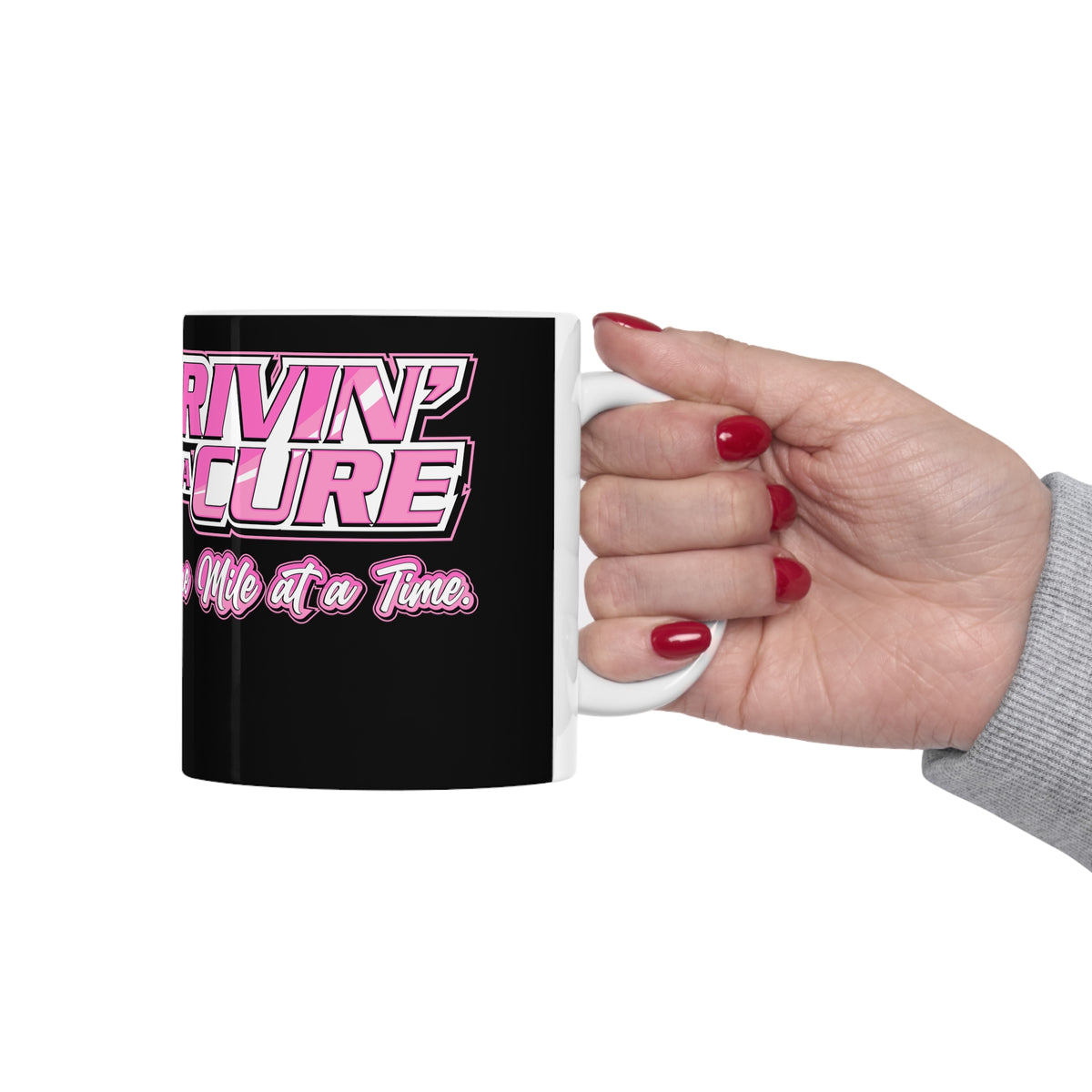 Breast Cancer - Drivin' for a Cure - Peterbilt - Ceramic Mug 11oz - Free Shipping