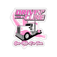 Breast Cancer - Drivin' For A Cure - Kenworth - UV Inks - Laminated - Die-Cut Decal