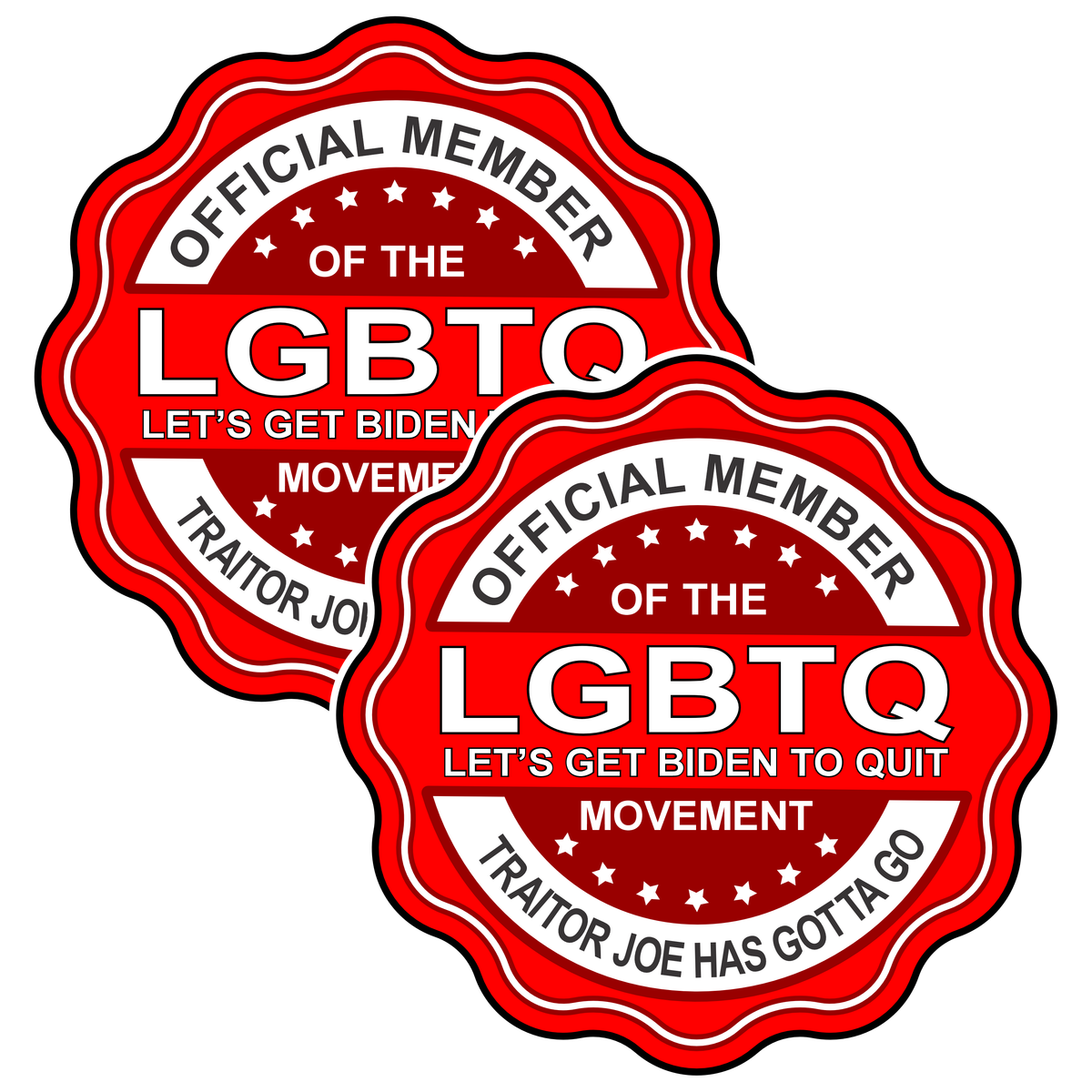 2 Pack - Official Member of the LGBTQ Movement - PermaSticker