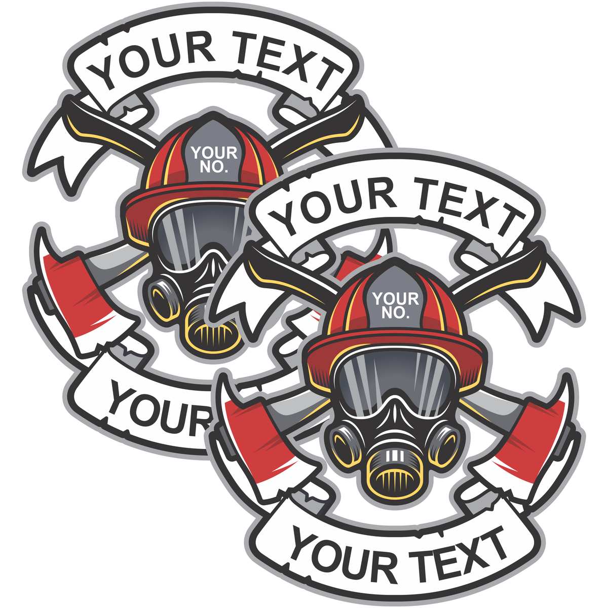 Fire Department - Firefighter - Your Text - PermaSticker - Free Shipping