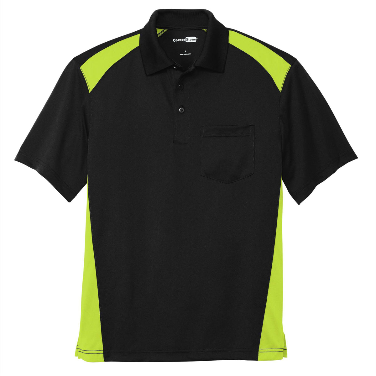 CornerStone® Select Snag-Proof Two Way Colorblock Pocket Polo - Free Shipping