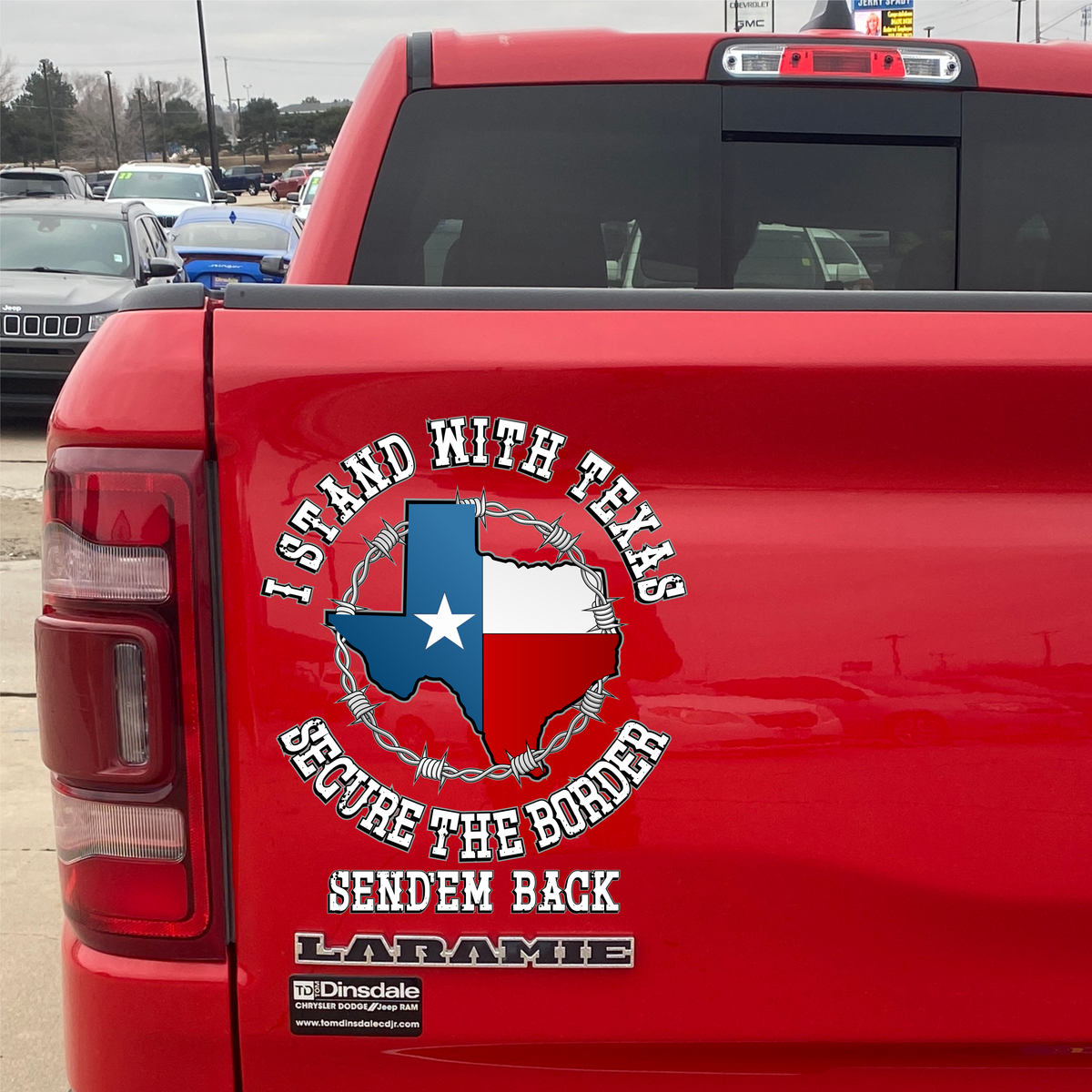 I Stand with Texas -  PermaSticker. UV Inks. Free Shipping