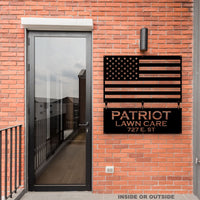 American Flag Metal Sign  - Your Text - Free Shipping