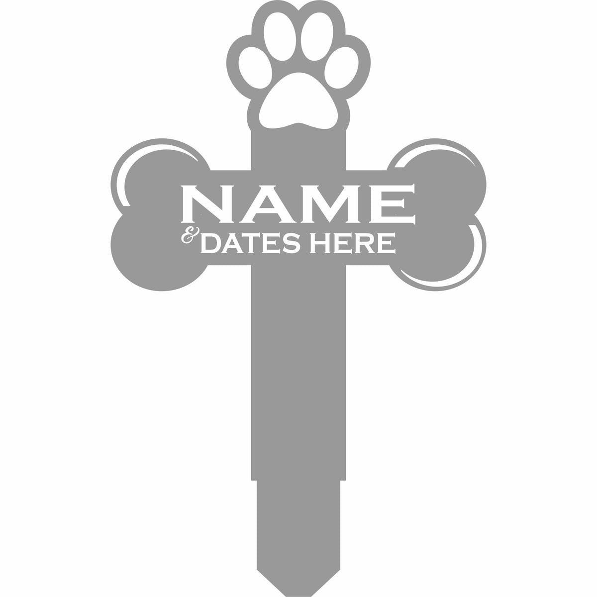 Dog Paw - Cemetery - Memorial Stake - Free Shipping