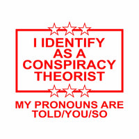 I Identify as a Conspiracy Theorist - Vinyl Decal - Free Shipping