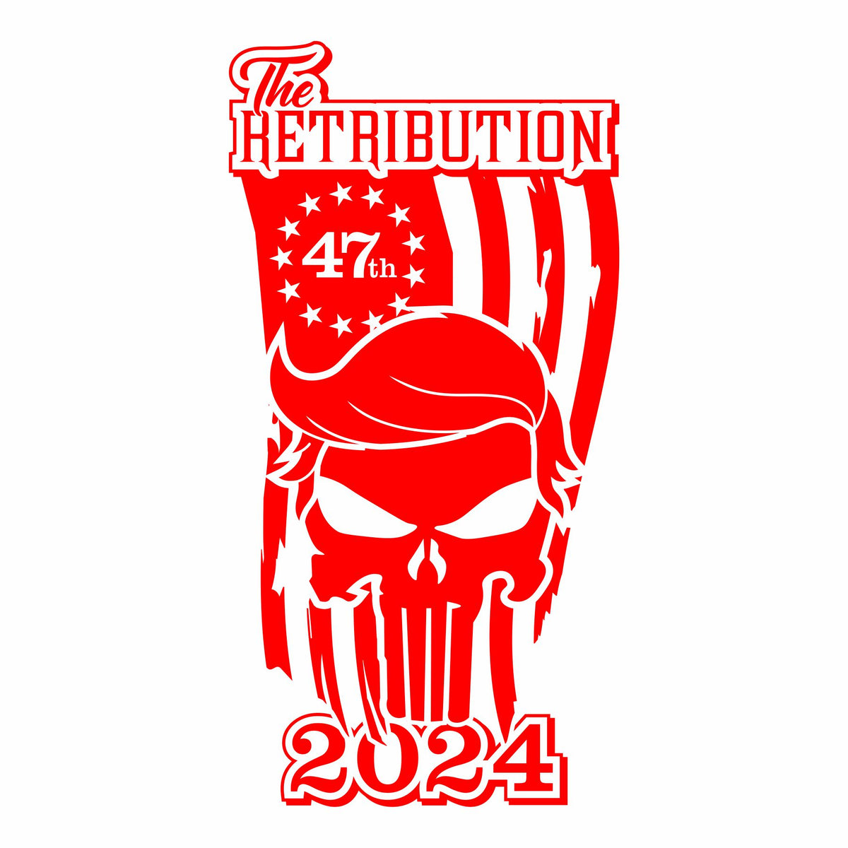 The Retribution - Trump Punisher Skull - 2024 - Vinyl Decal - Free Shi –  Big Rig Threads