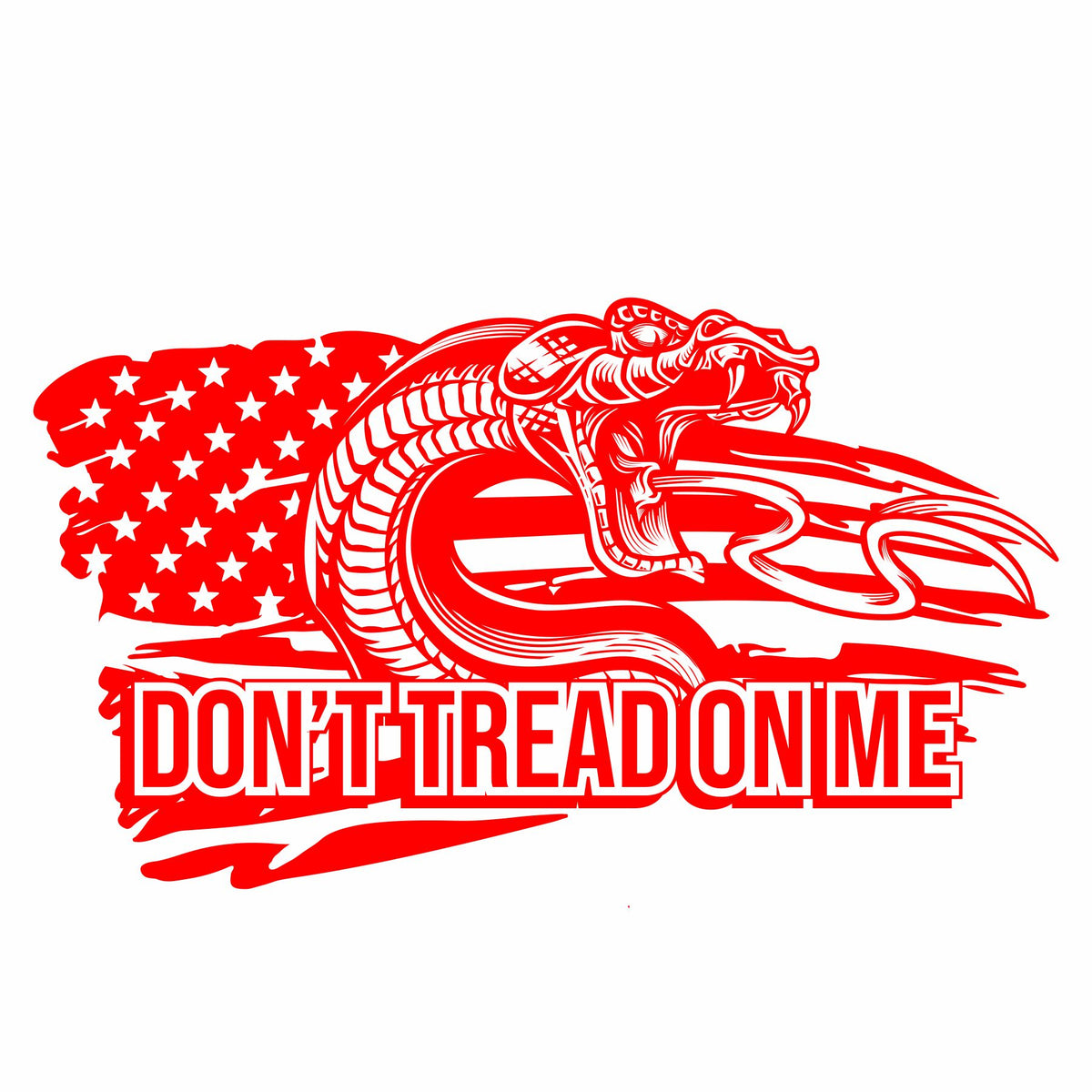 Don't Tread on Me - Tattered Flag - Vinyl Decal - Free Shipping