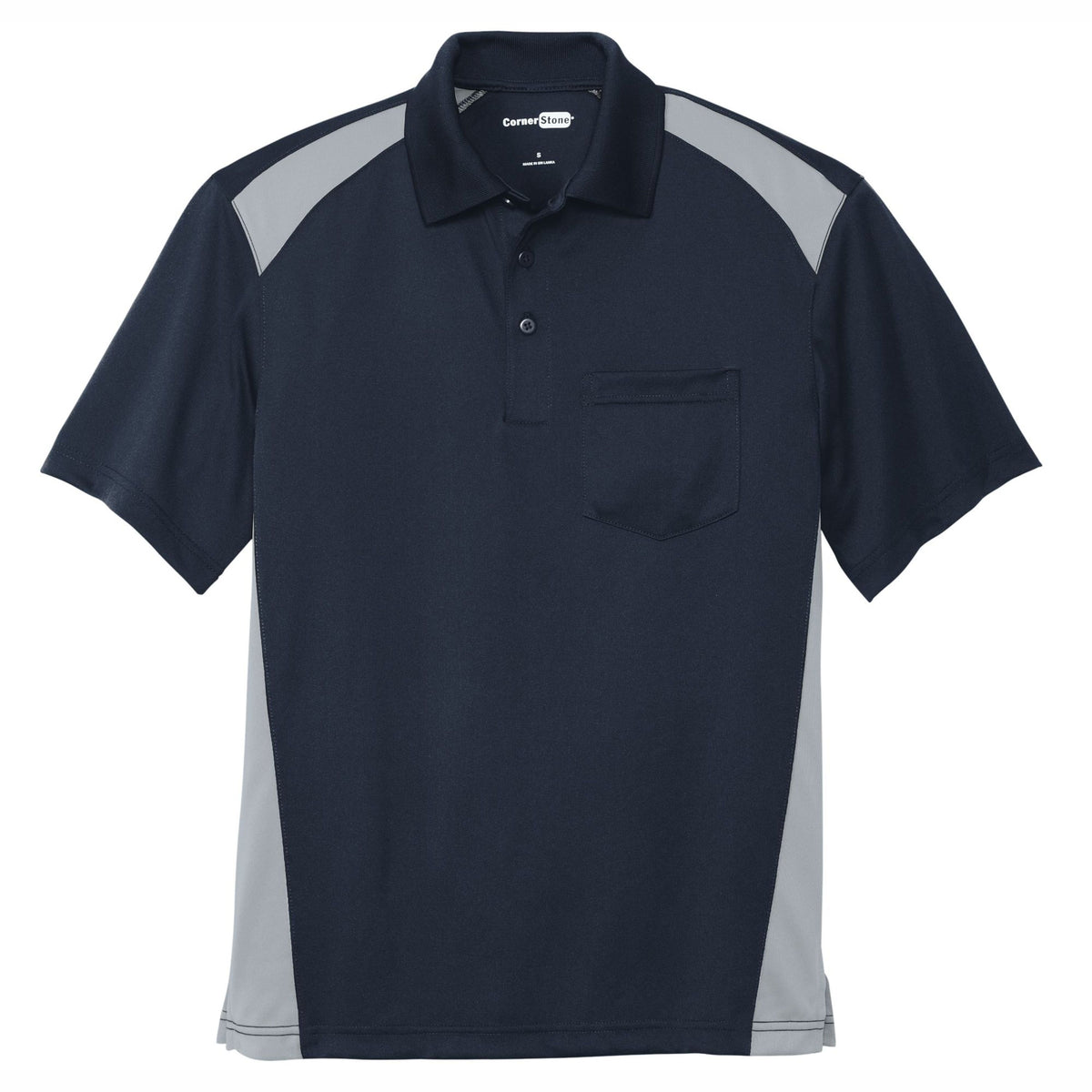 CornerStone® Select Snag-Proof Two Way Colorblock Pocket Polo - Free Shipping