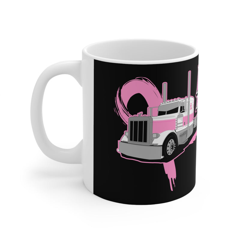 Breast Cancer - Drivin' for a Cure - Peterbilt - Ceramic Mug 11oz