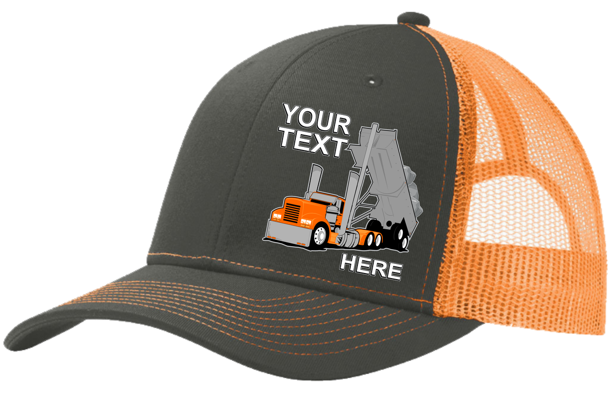 End Dump - Your Text Here - Quantity/Bulk  - Trucker Hat - Free Shipping - Read the Description