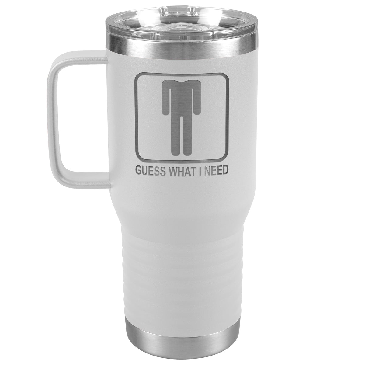 Guess What I Need - Male Icon - 20oz Handle Tumbler