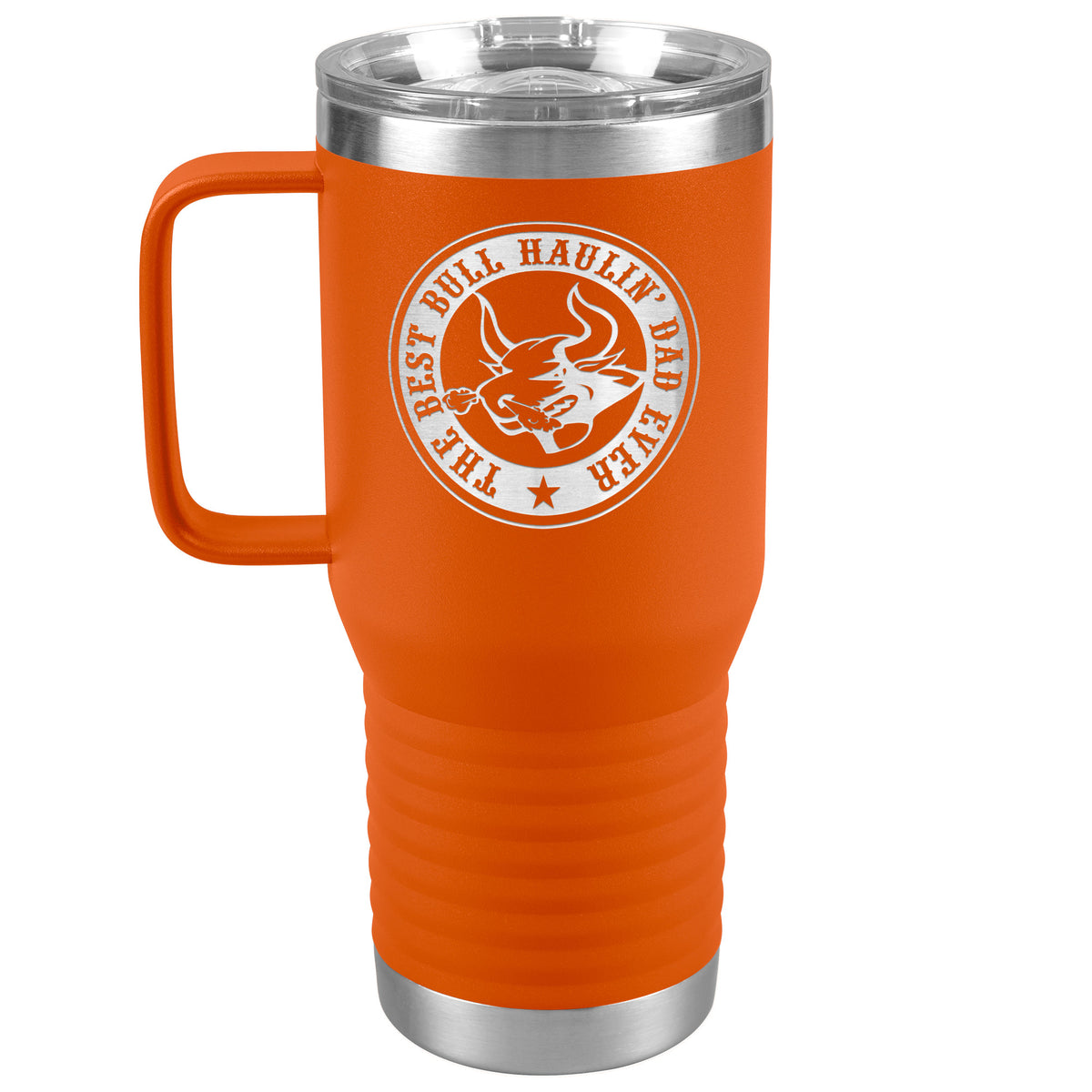 The Best Bull Haulin' Dad Ever - 20oz Handle Tumbler - Free Shipping