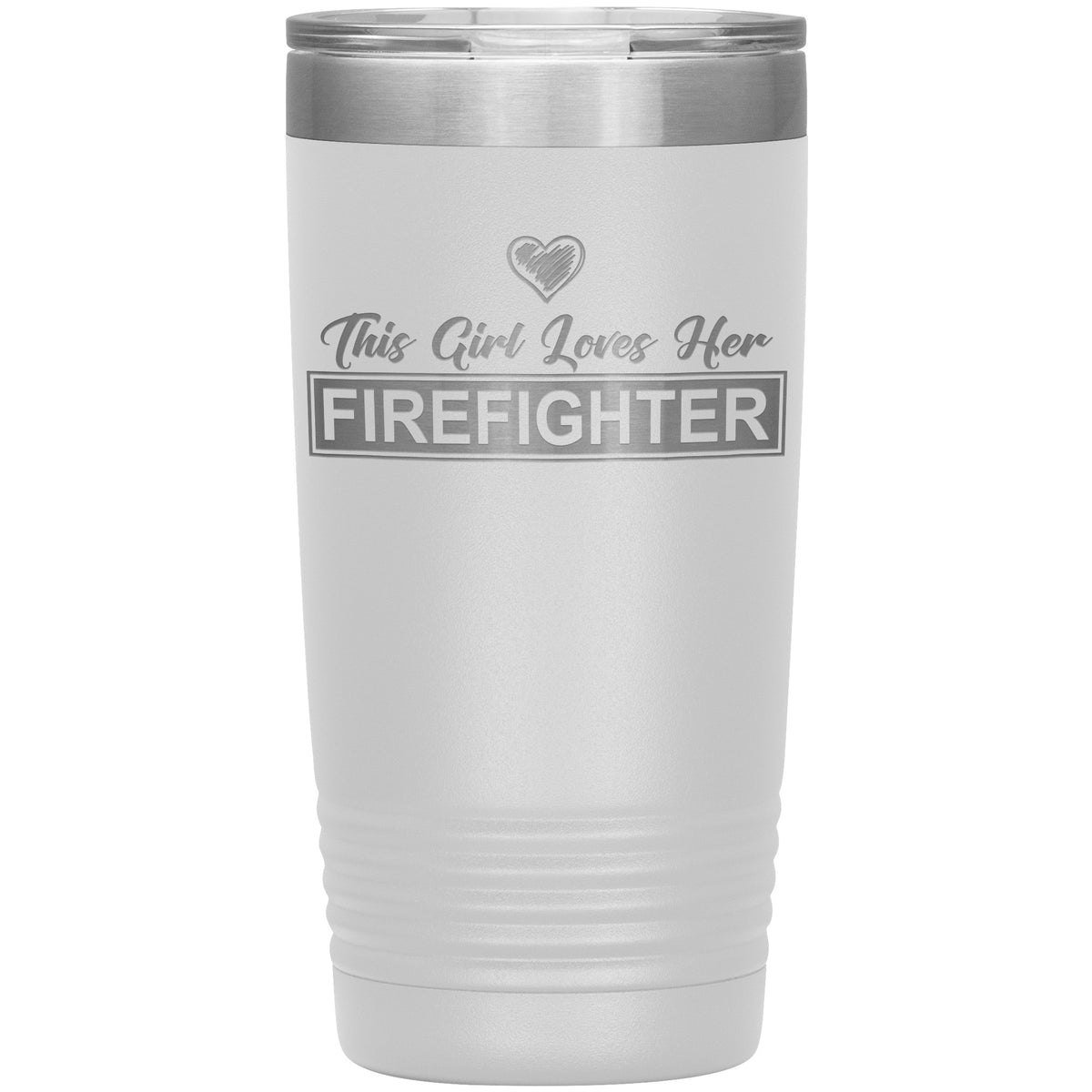 This Girl Loves Her Firefighter - 20oz Tumbler - Free Shipping