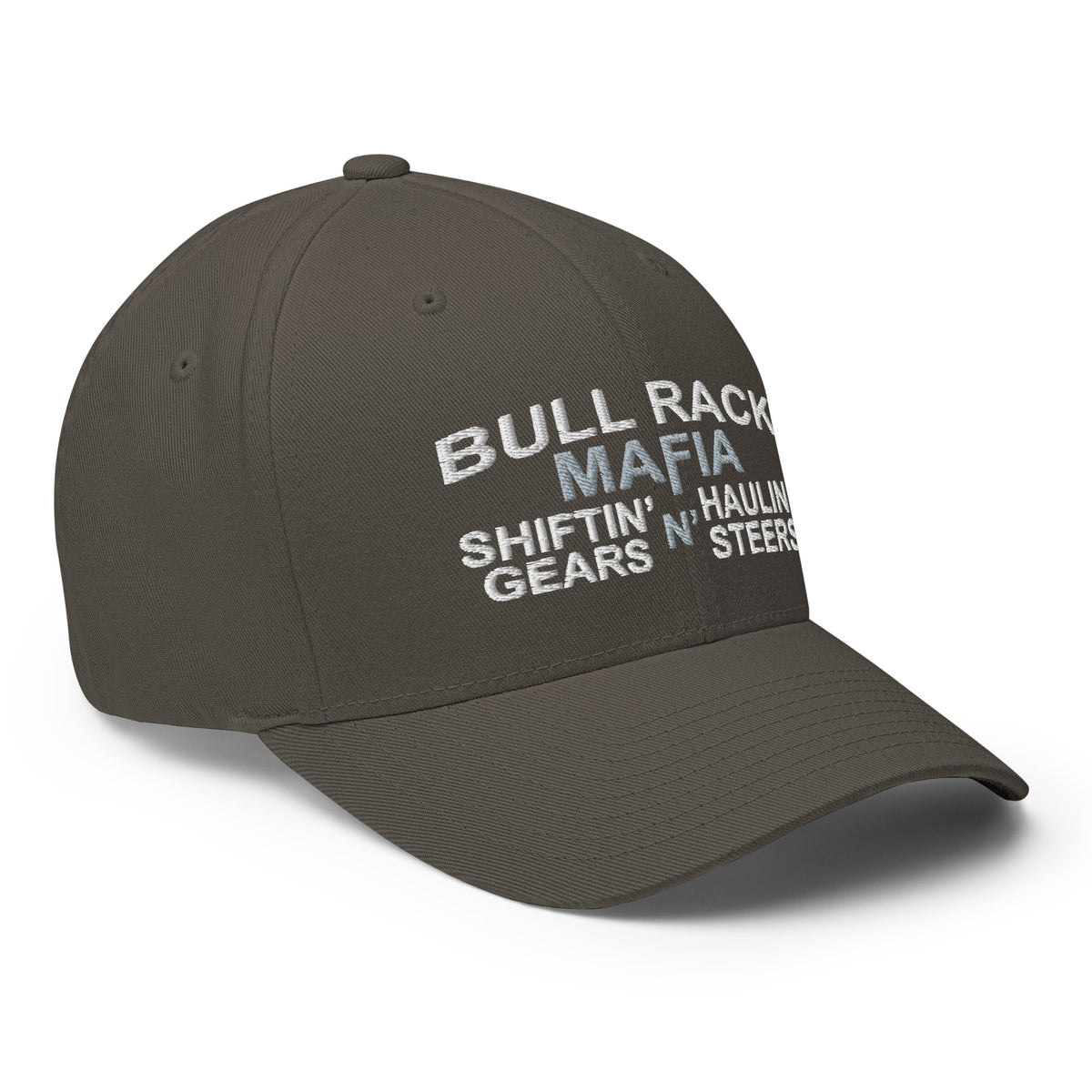 Bull Rack Mafia - Shiftin' Gears - Embroidered Fitted Hat - Free Shipping