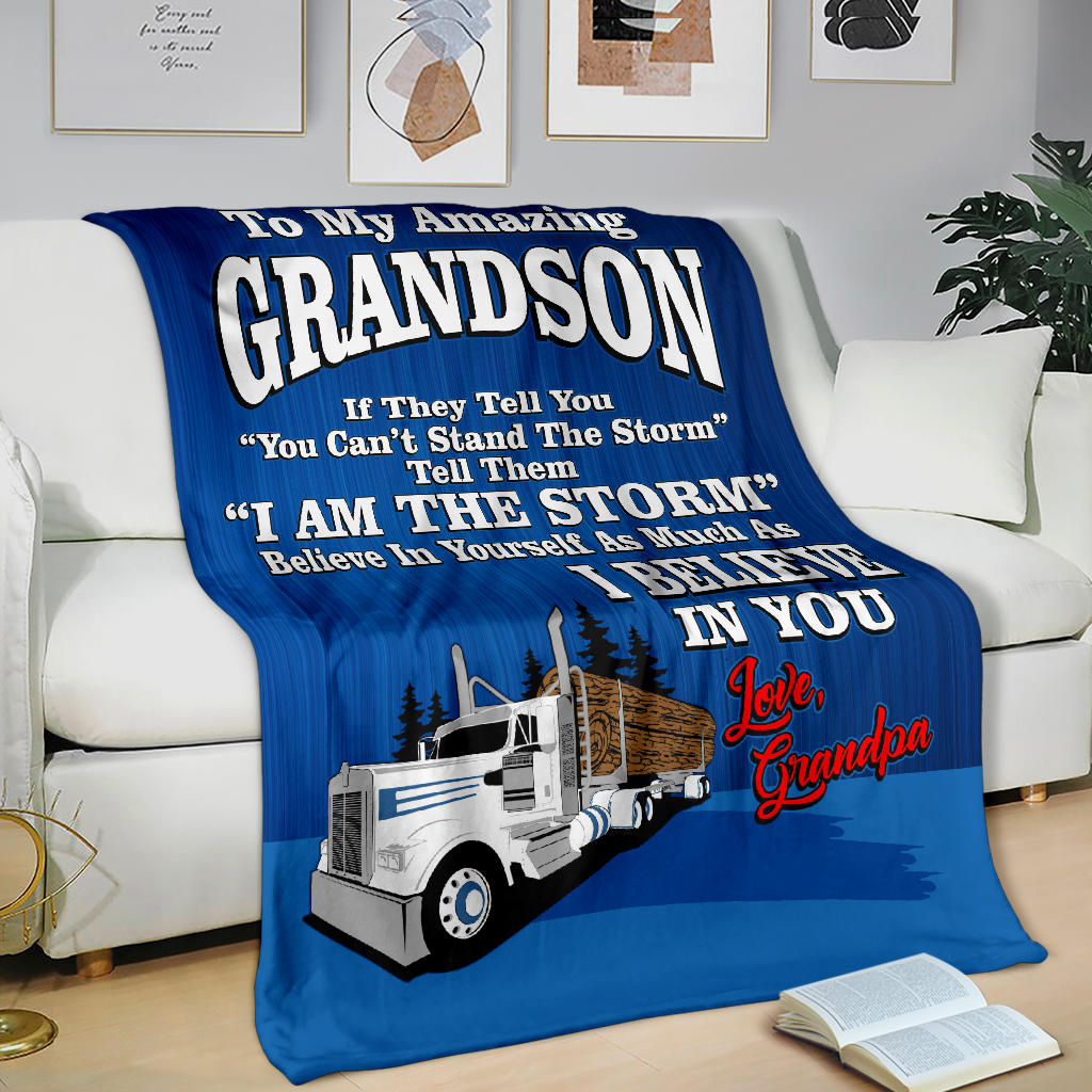To My Amazing Grandson - Love Grandpa - Log Hauler - Kenworth - Free Shipping