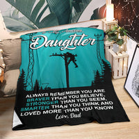 To My Amazing Daughter Blanket - Lineman - Free Shipping