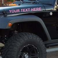 Set of 2 - Jeep Hood - Your Text Here - Vinyl Decals - Free Shipping