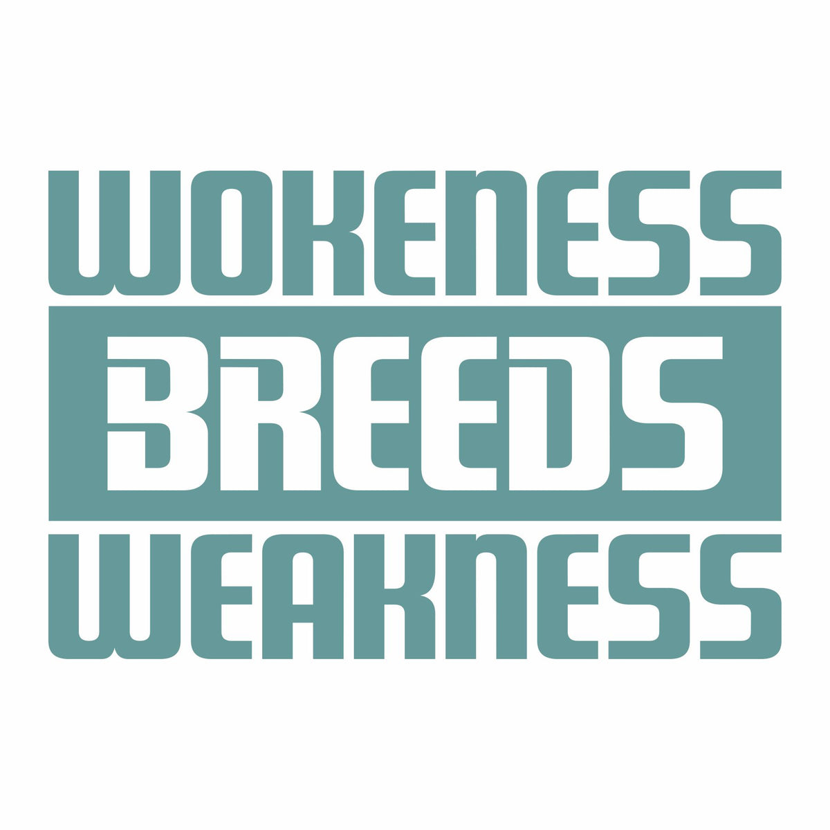 Wokeness Breeds Weekness - Vinyl Decal - Free Shipping