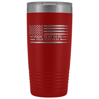 Pete Stars American Flag Your Text 20oz Tumbler Free Shipping