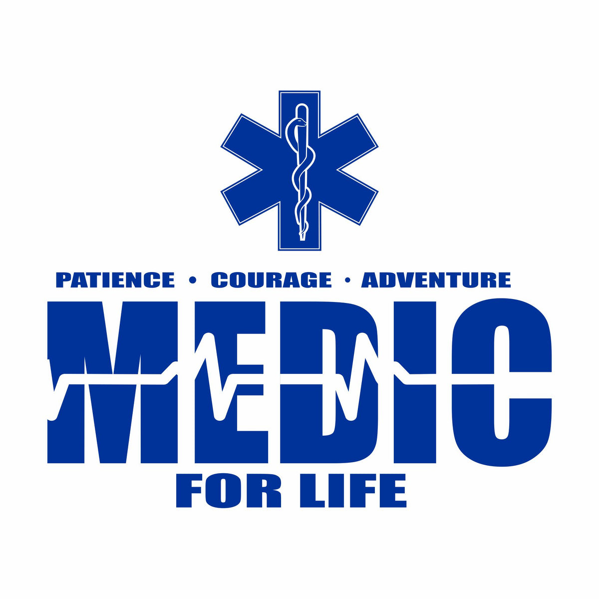 Medic for Life - EMS - Vinyl Decal - Free Shipping