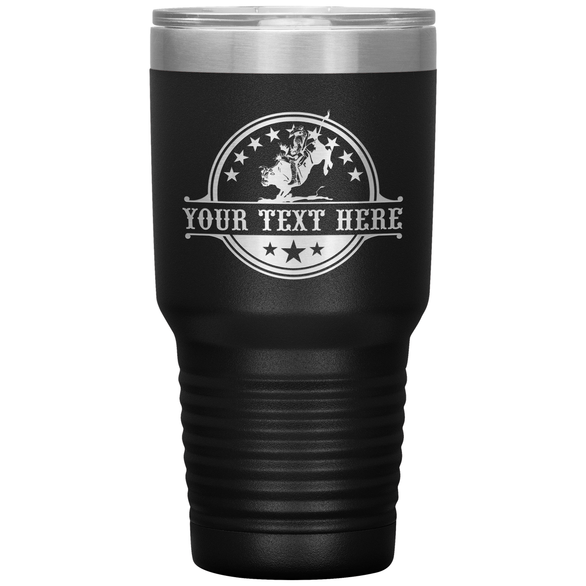 Bull Rider Cowboy Your Text Here 30oz Tumbler Free Shipping
