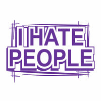 I Hate People Vinyl Decal - Free Shipping