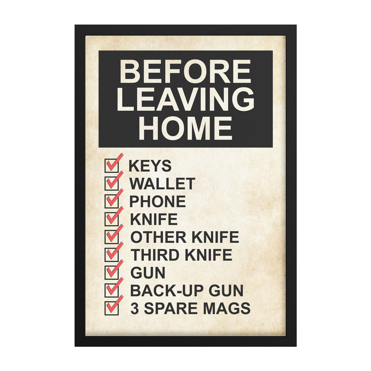 Before Leaving Home Wallet - Free Shipping
