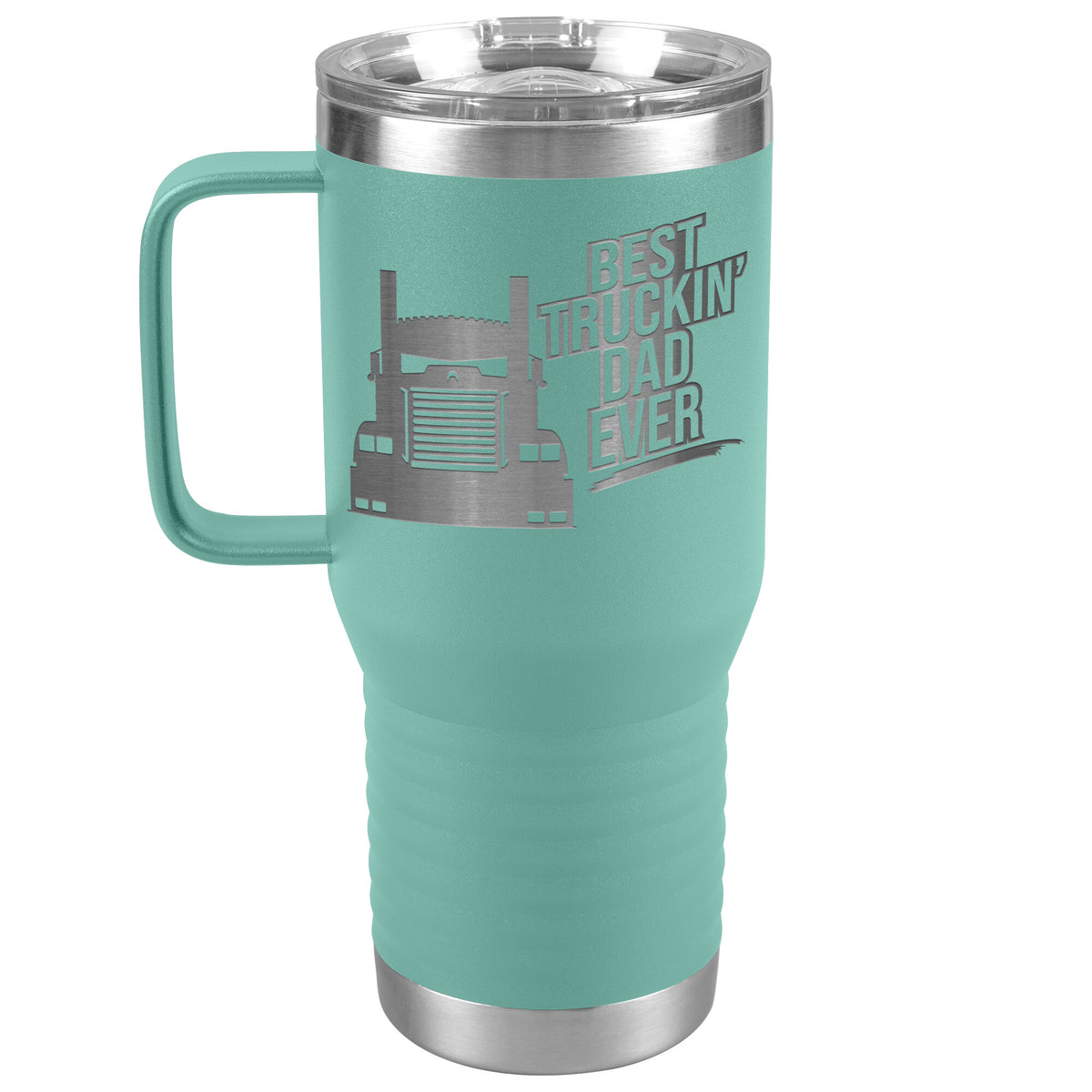 Best Truckin' Dad Ever KW 20oz Handle Tumbler - Free Shipping