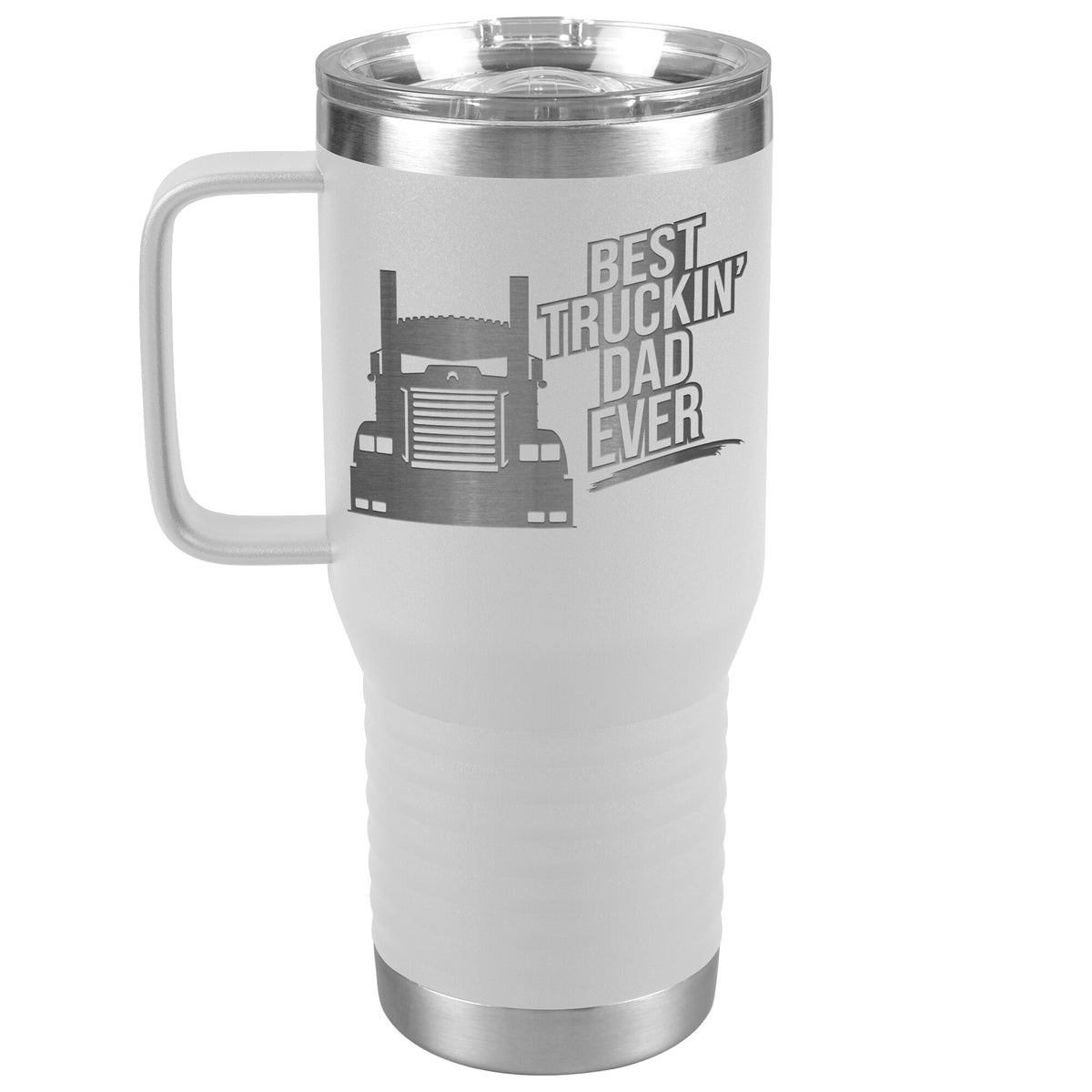 Best Truckin' Dad Ever KW 20oz Handle Tumbler - Free Shipping