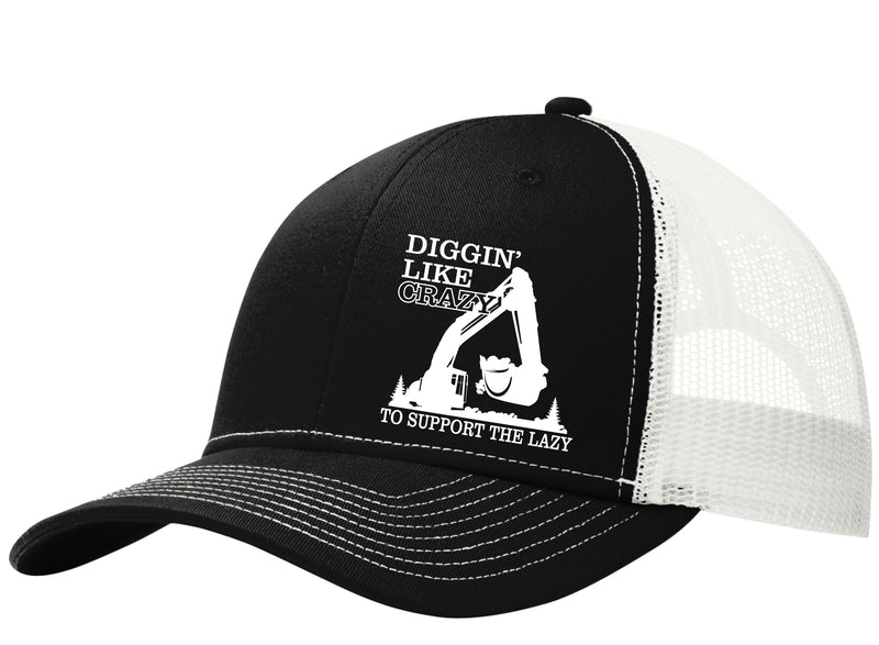 Diggin' Like Crazy To Support The Lazy Hat Excavator Free Shipping