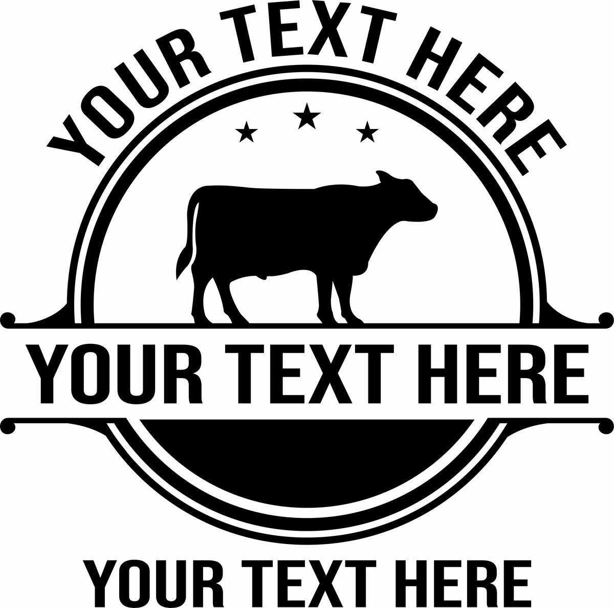 Black Angus Your Text Here Vinyl Decal Free Shipping