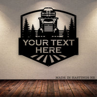 Car Hauler Peterbilt -  Your Text Here -  Metal Sign - Free Shipping