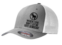 When I Die Don't Let Me Vote Democrat Fitted Hat Free Shipping