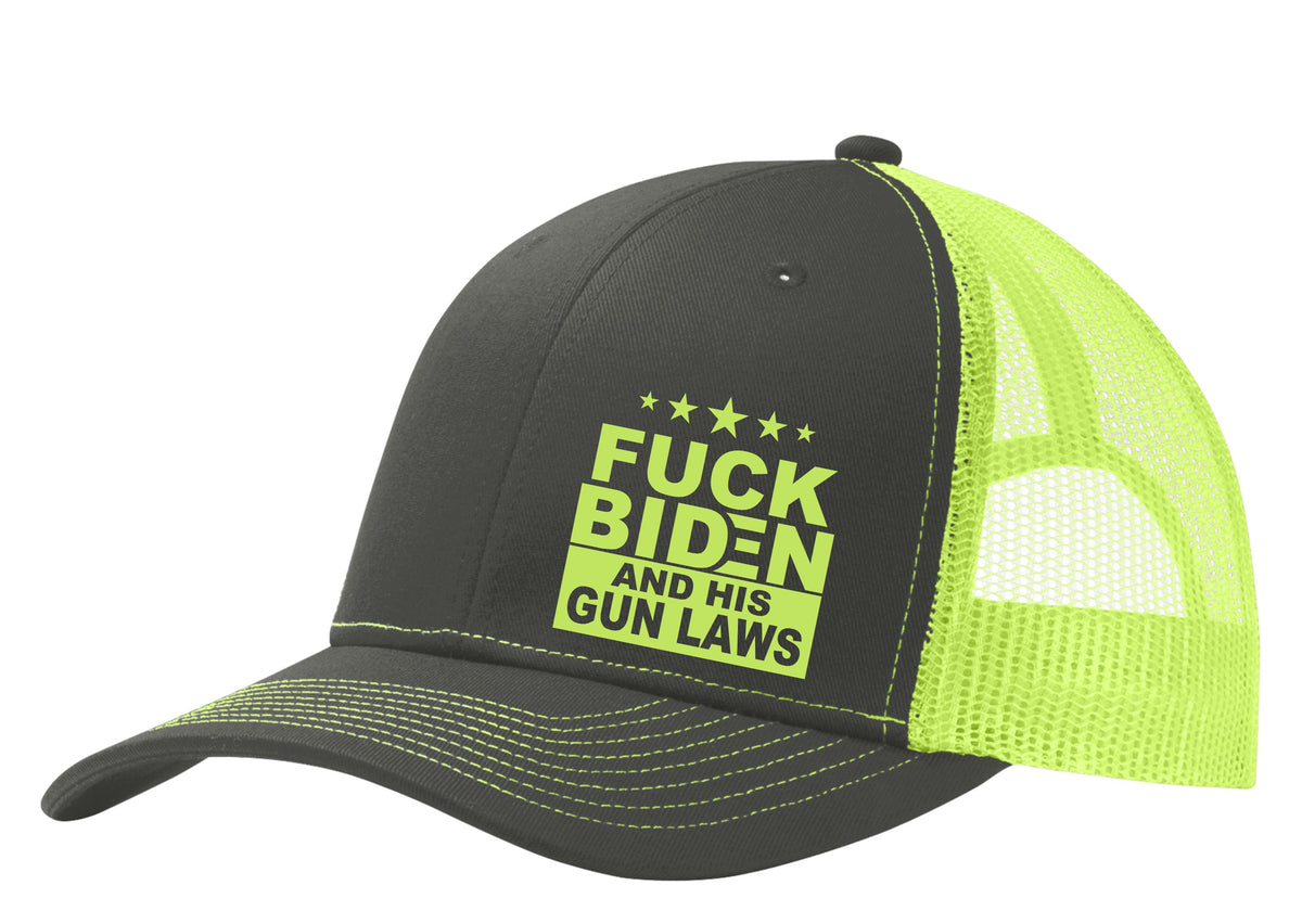 Fuck Biden and His Gun Laws Trucker Hat (Free Shipping)