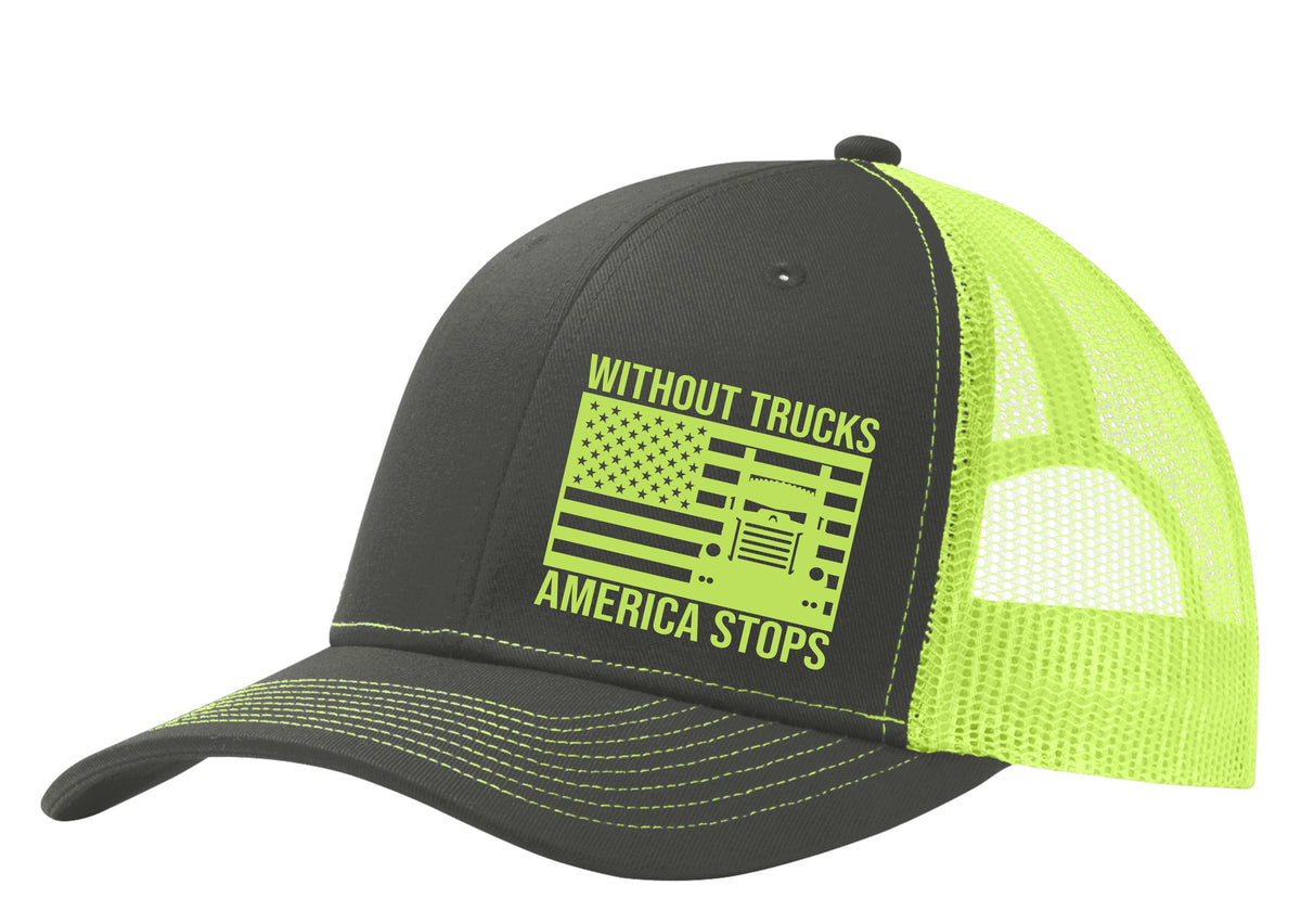 Without Trucks America Stops KW Snapback Hat Free Shipping
