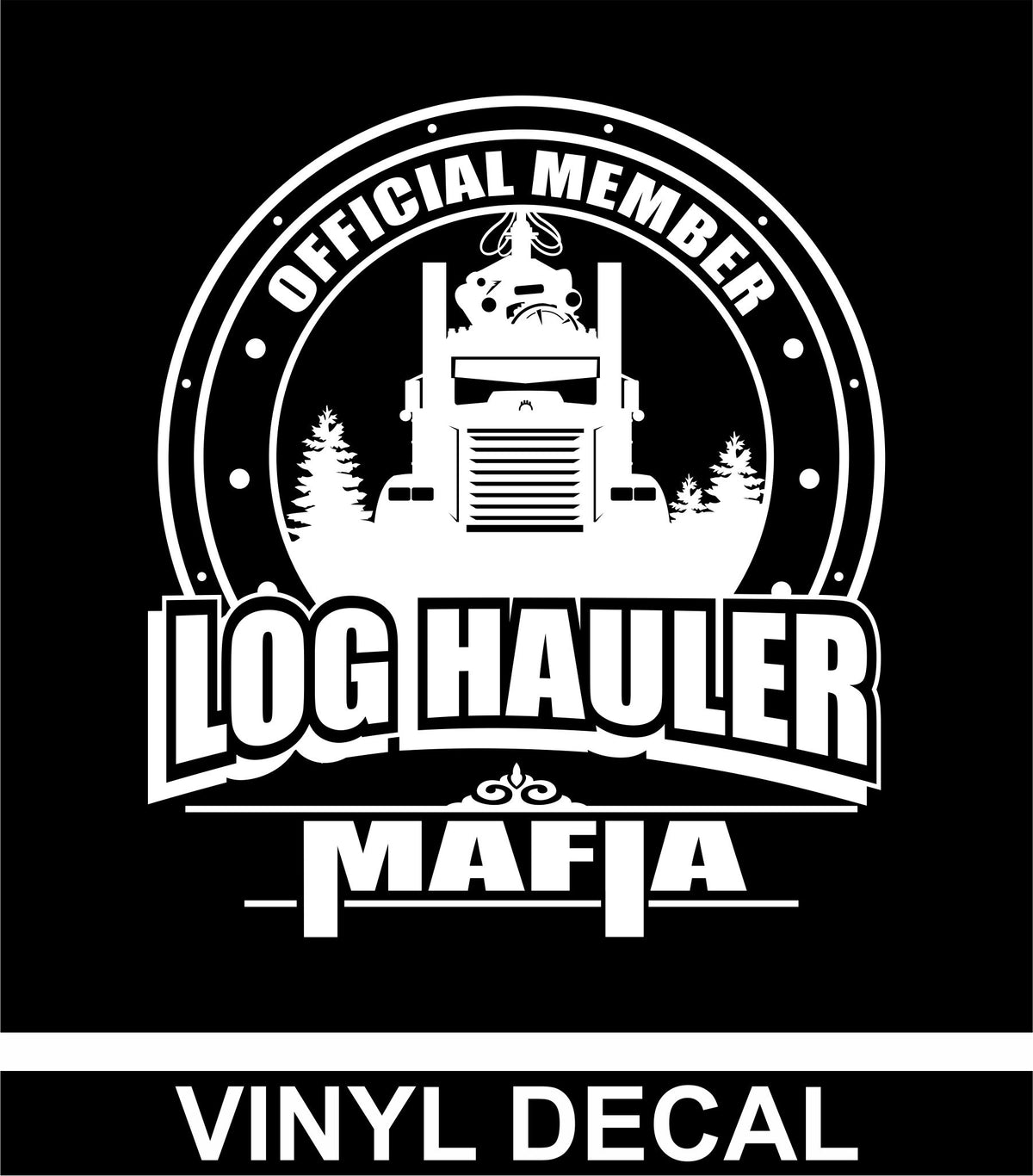 Log Hauler Mafia KW Vinyl Decal Free Shipping