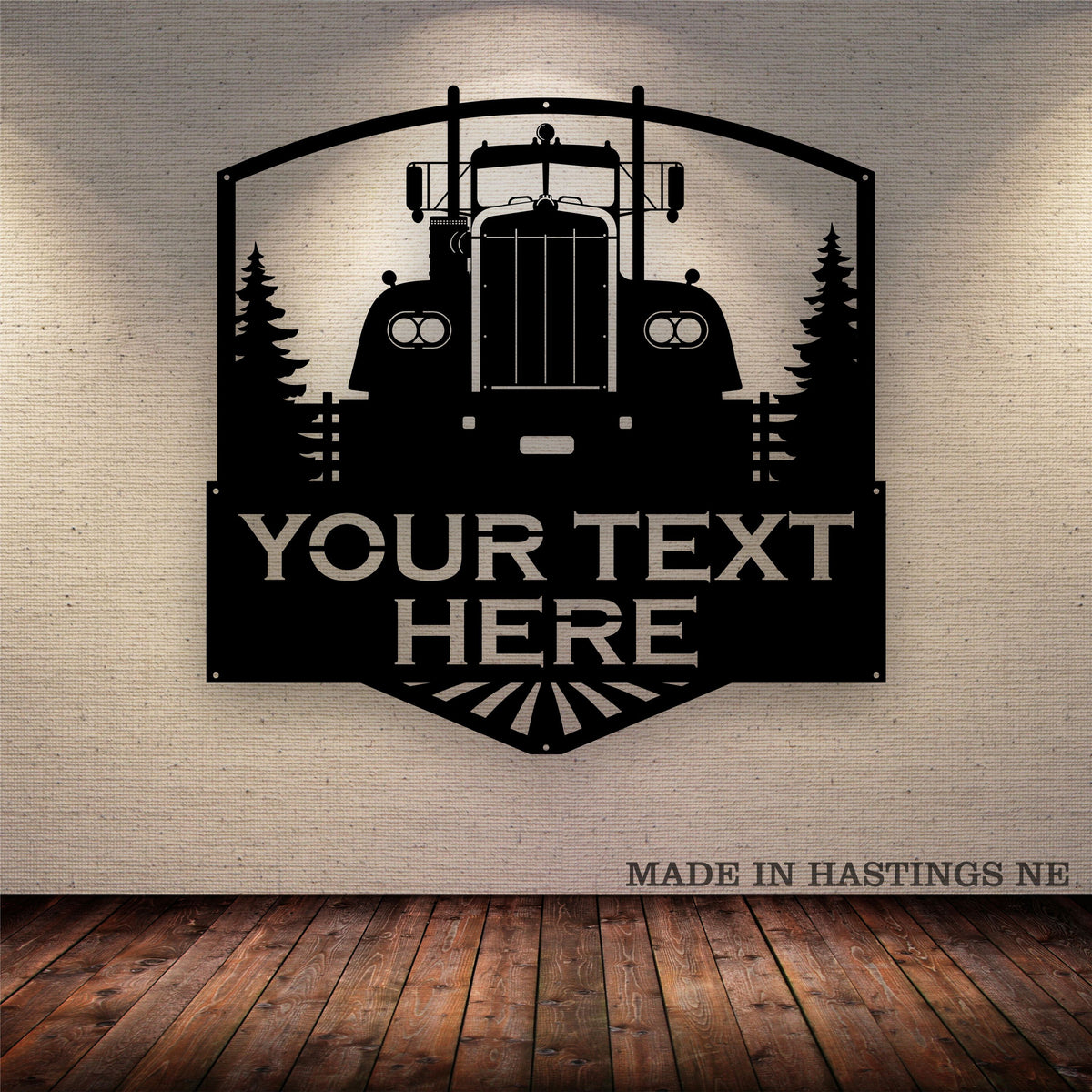 1960 Kenworth -  Your Text - Metal Sign Monogram  - Free Shipping